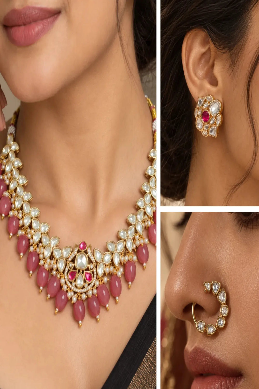 Gulnaar Combo of 3 – Choker, Studs & Your Choice