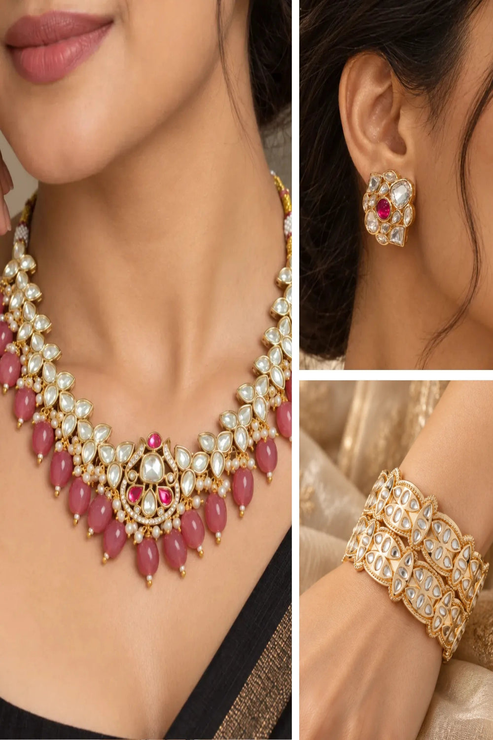 Gulnaar Combo of 3 – Choker, Studs & Your Choice