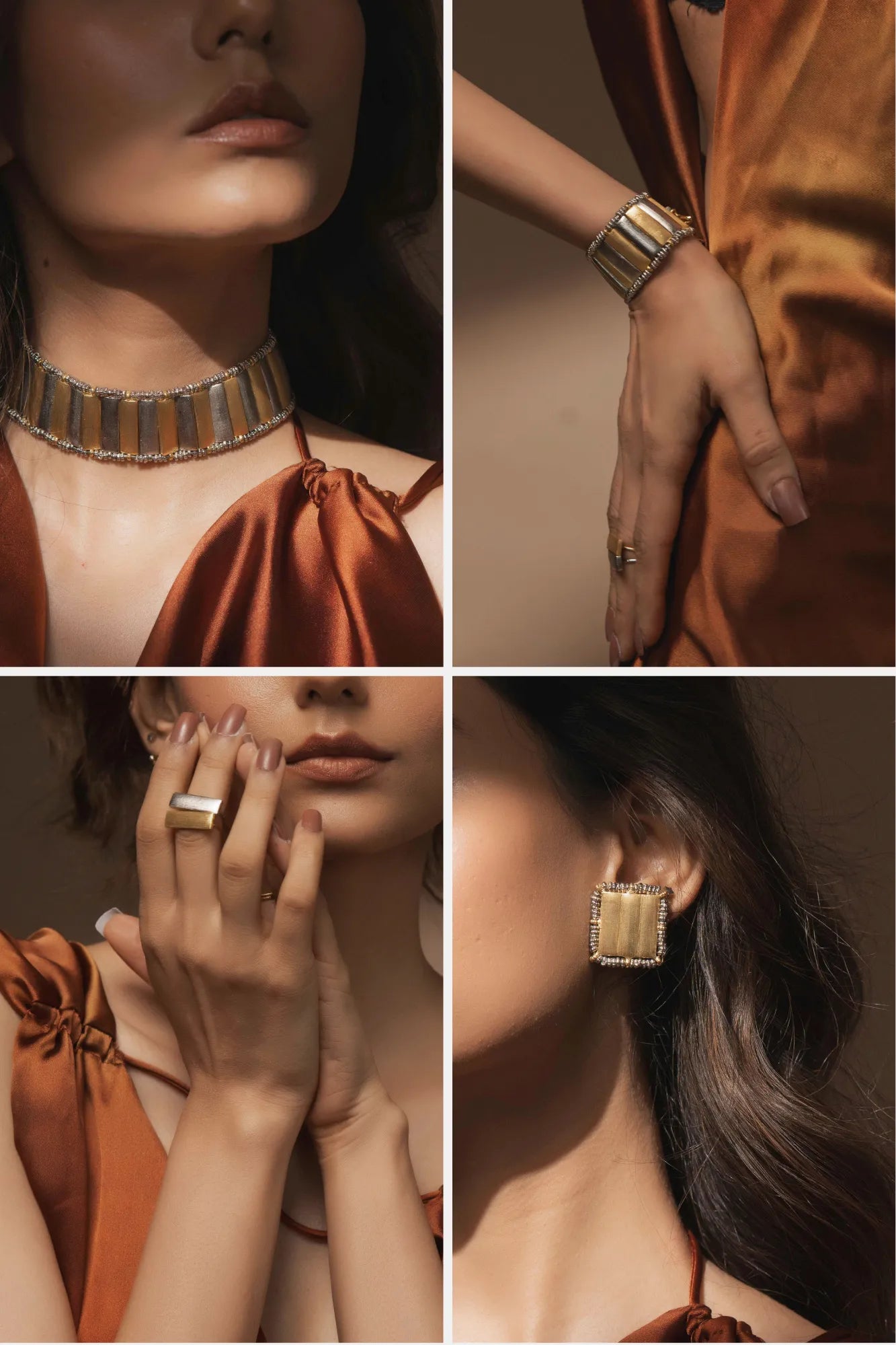 Sitara Choker - Combo of 4 Necklace, Studs, Bracelet & Ring