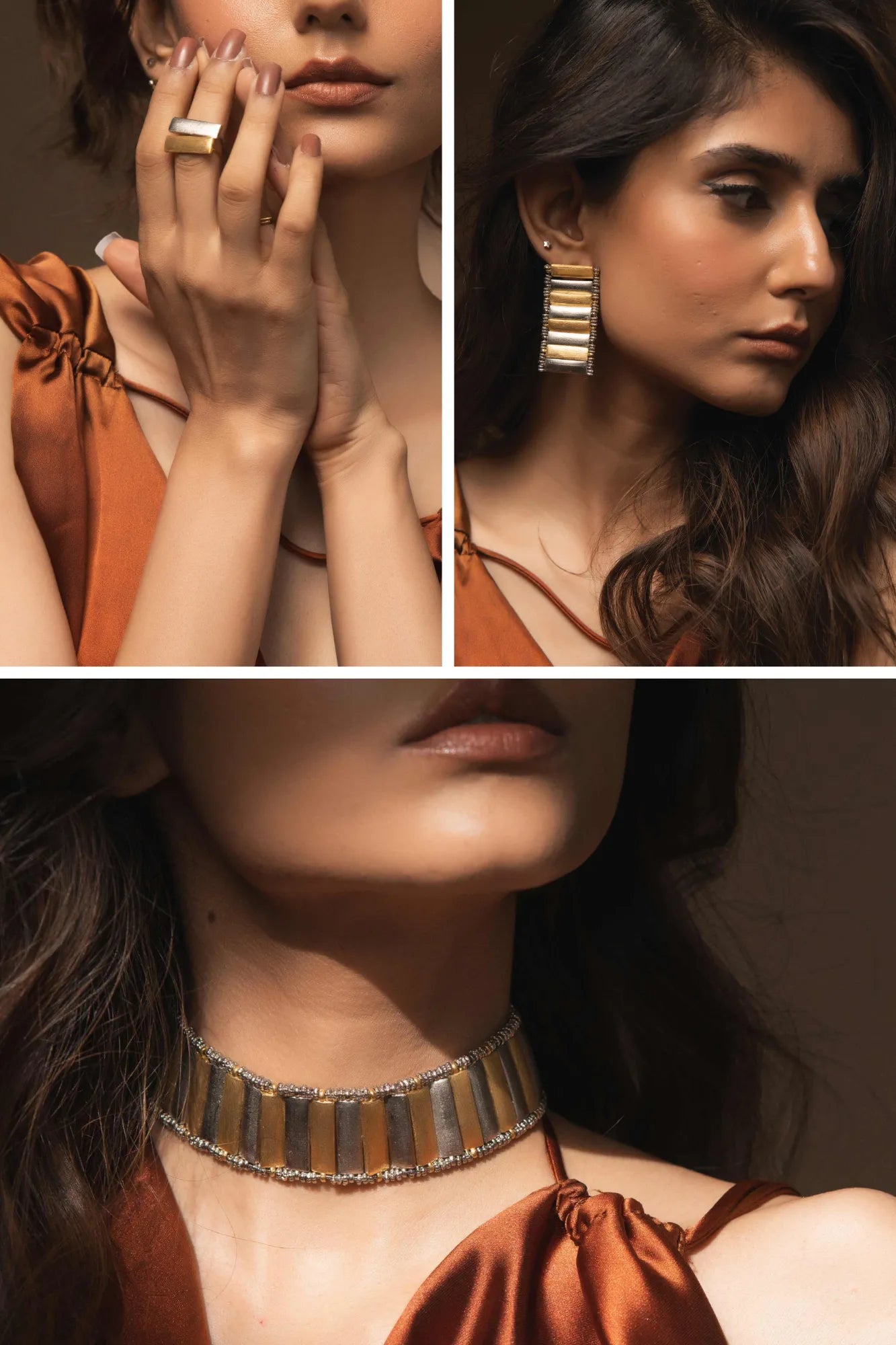 Sitara Choker- Combo of 3 Necklace, Earrings & Ring