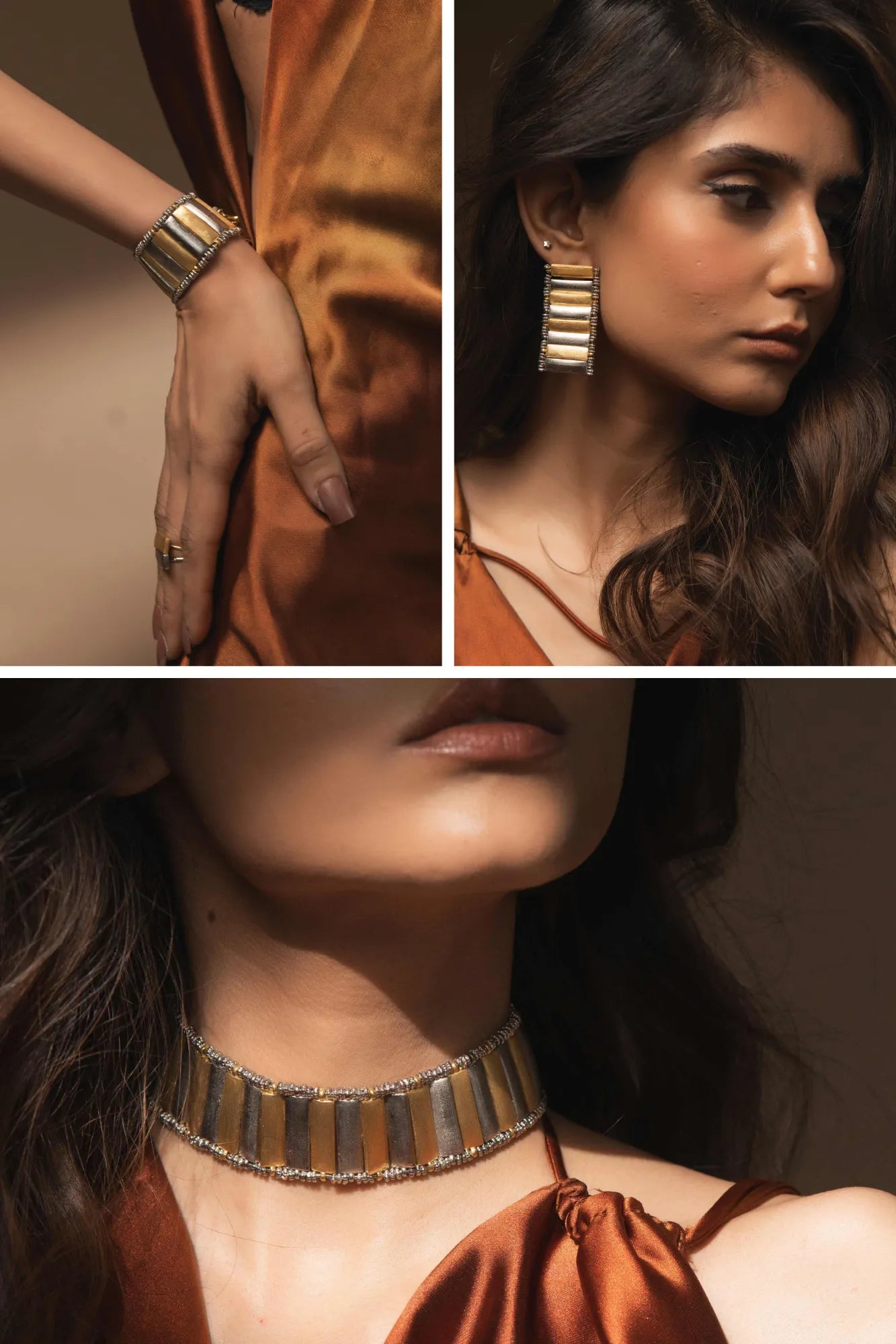 Sitara Choker- Combo of 3 Necklace, Earrings & Bracelet