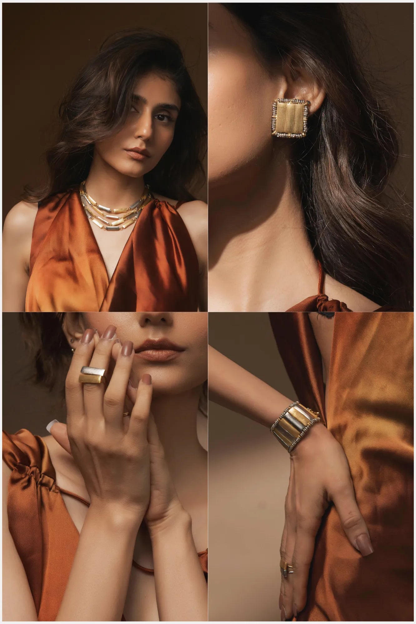 Sitara Round Neckpiece- Combo of 4 Necklace, Studs, Bracelet & Ring