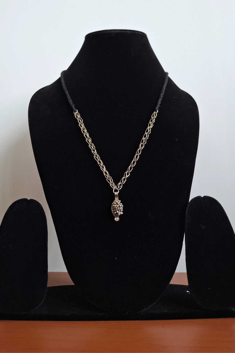 German Silver Sleek Oval Shape Choker – Handcrafted Minimalist Necklace