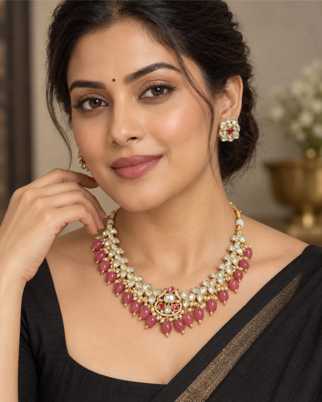 Gulnaar Combo of 3 – Choker, Studs & Your Choice