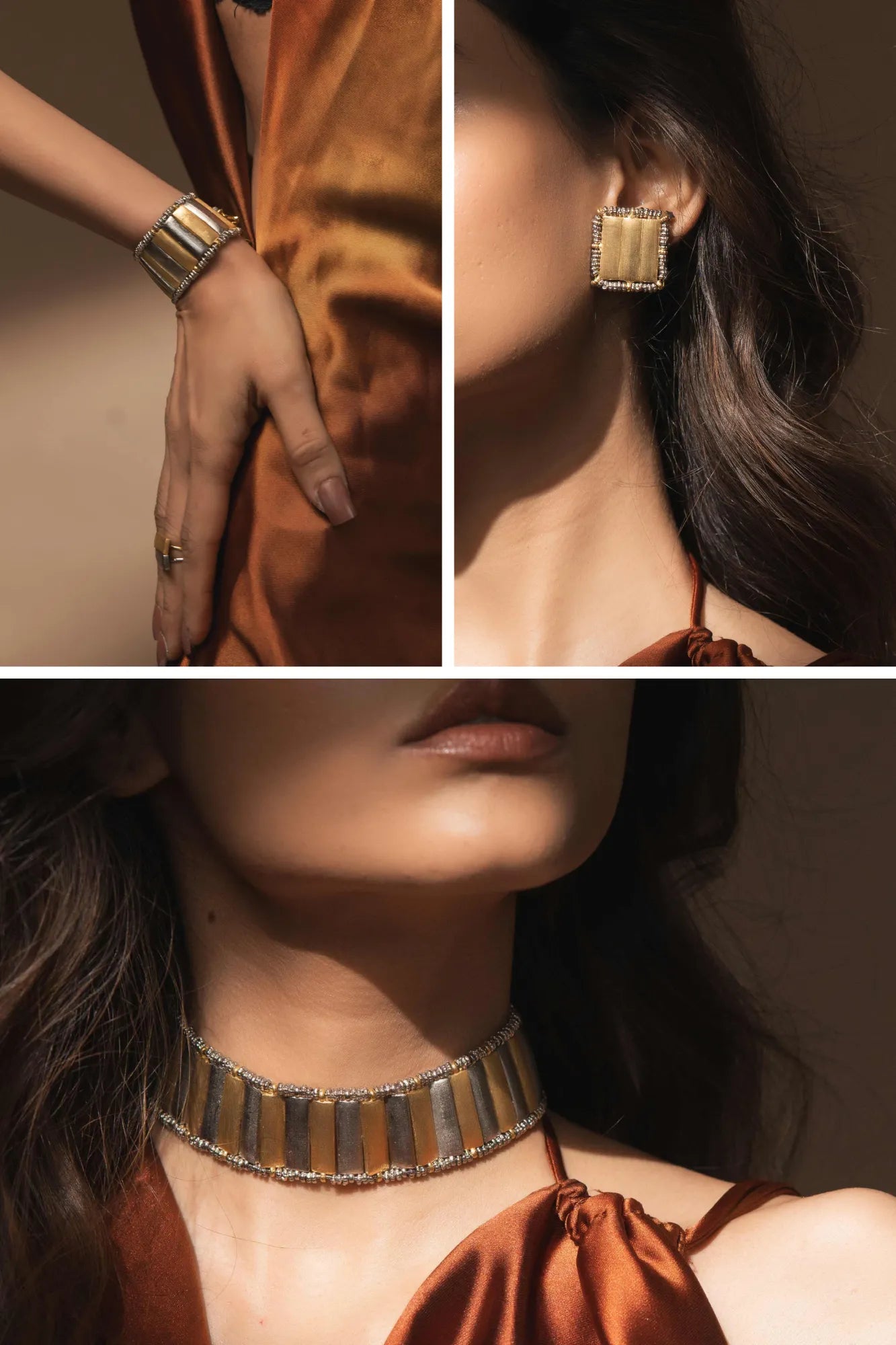 Sitara Choker- Combo of 3 Necklace, Studs & Bracelet