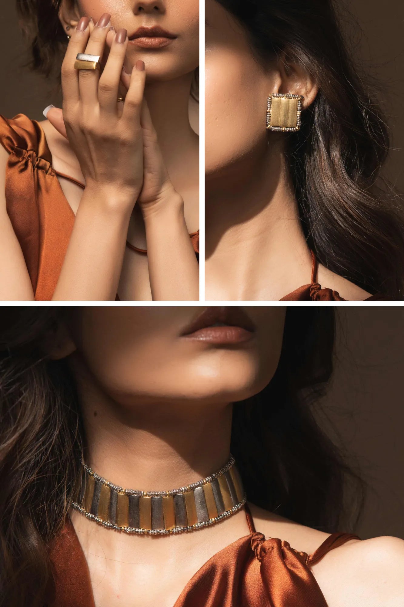 Sitara Choker- Combo of 3 Necklace, Studs & Ring
