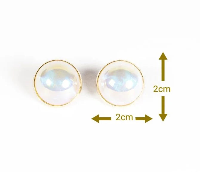 Golden Pearl Elegance Studs – Timeless Chic with a Sparkle