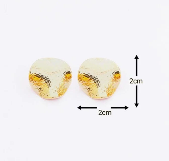 Folded Gold Brass Studs