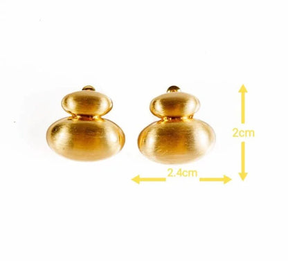 Matte Gold Anti-Tarnish Stud Earrings