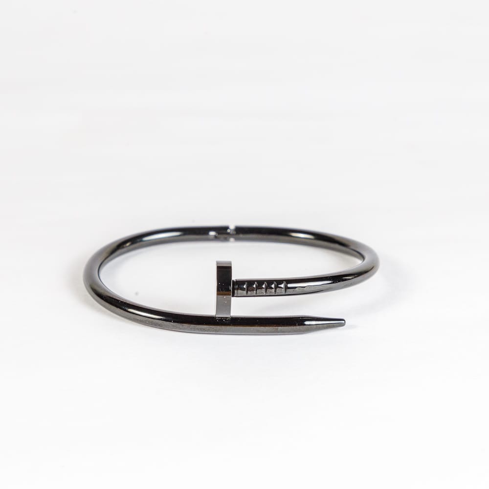 Black Elegance: The Unisex Stainless Steel Foldable Bracelet