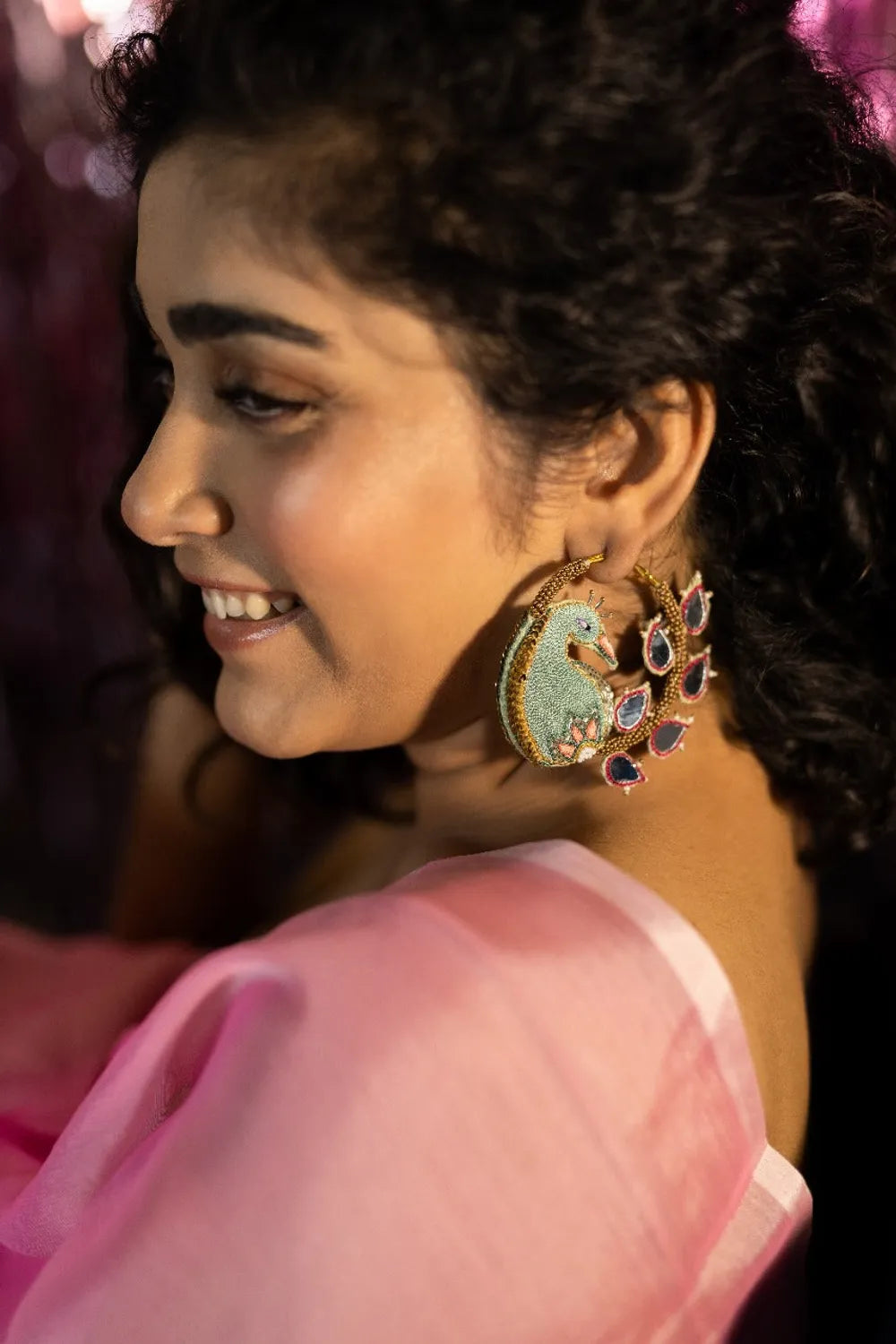 Aamras Meticulously crafted with cotton fabric Earring