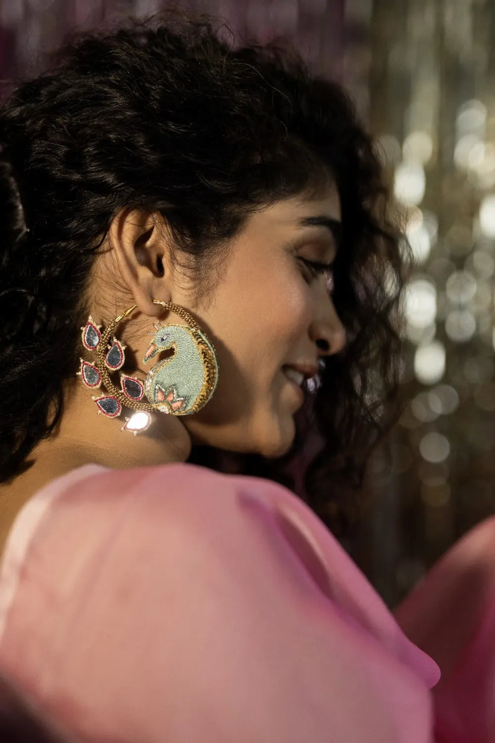 Aamras Meticulously crafted with cotton fabric Earring