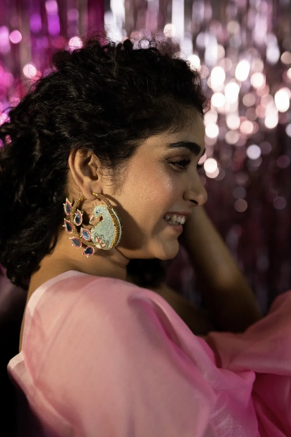 Aamras Meticulously crafted with cotton fabric Earring