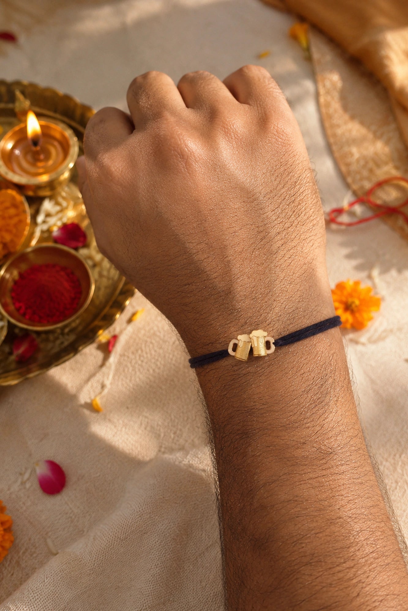 Dori, Dua & Mithaas- Rakhi Hamper of 4
