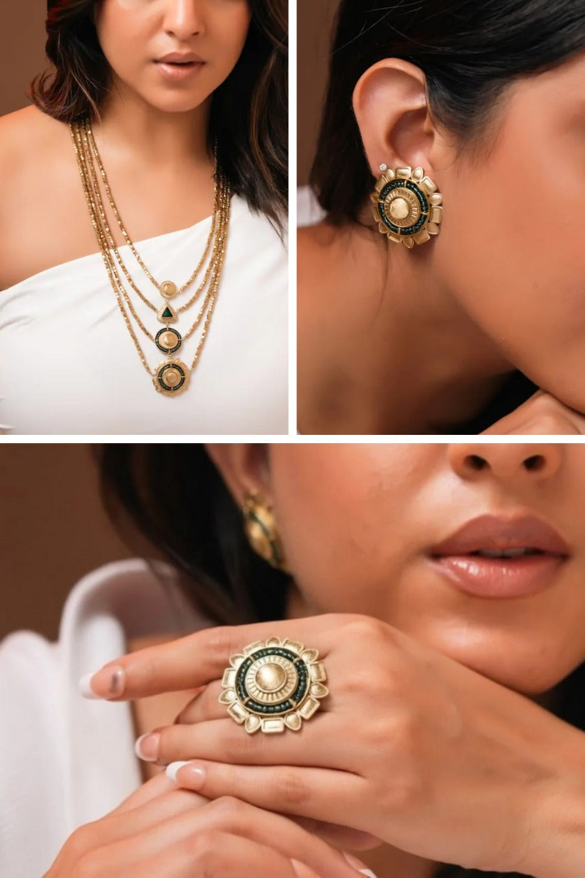 Sehr Combo Set – Necklace, Stud & Ring