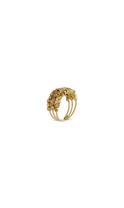 Ruhi Ring Elegant Gold Jewelry with Delicate Flower Design