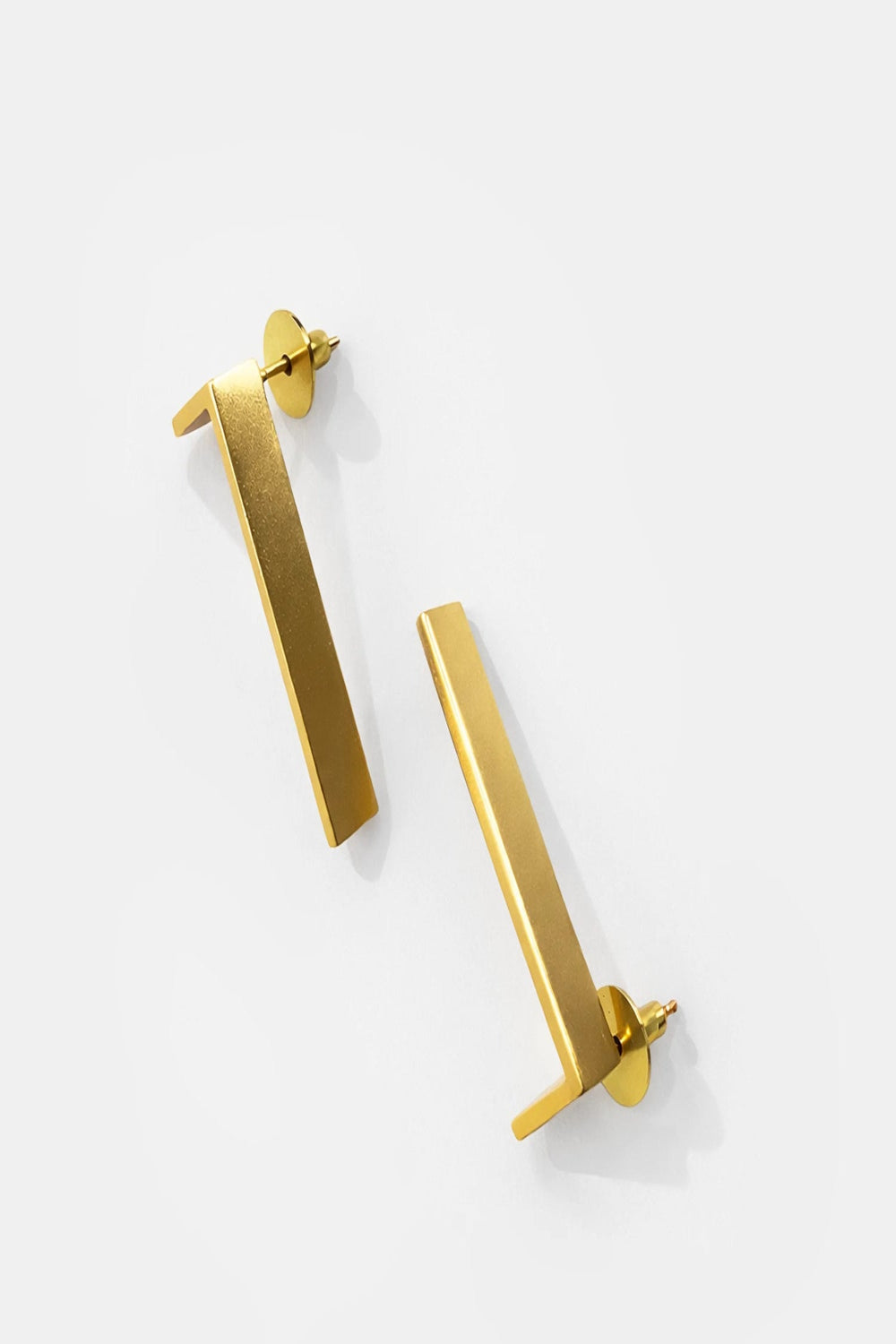 Duo- Geometric Brass Earrings