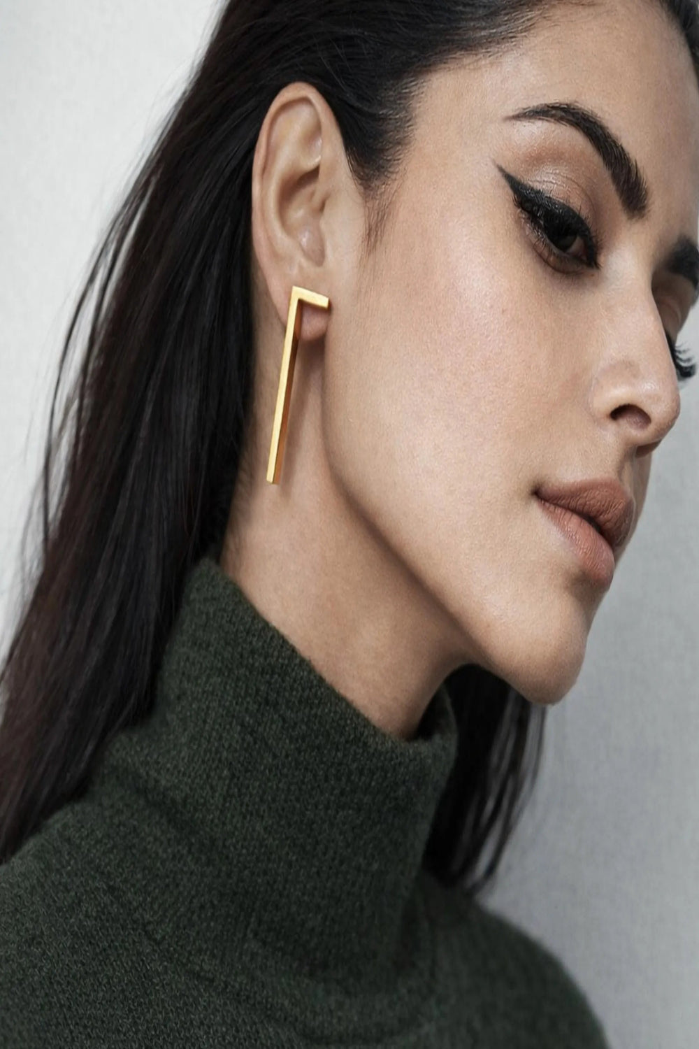 Duo- Geometric Brass Earrings