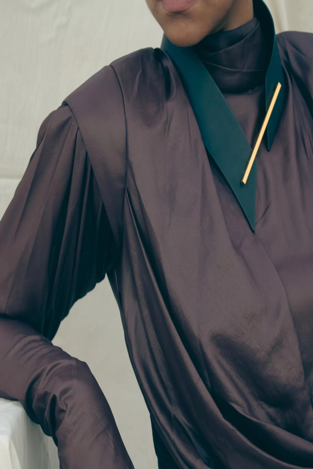 Kane- Leather & Brass Choker