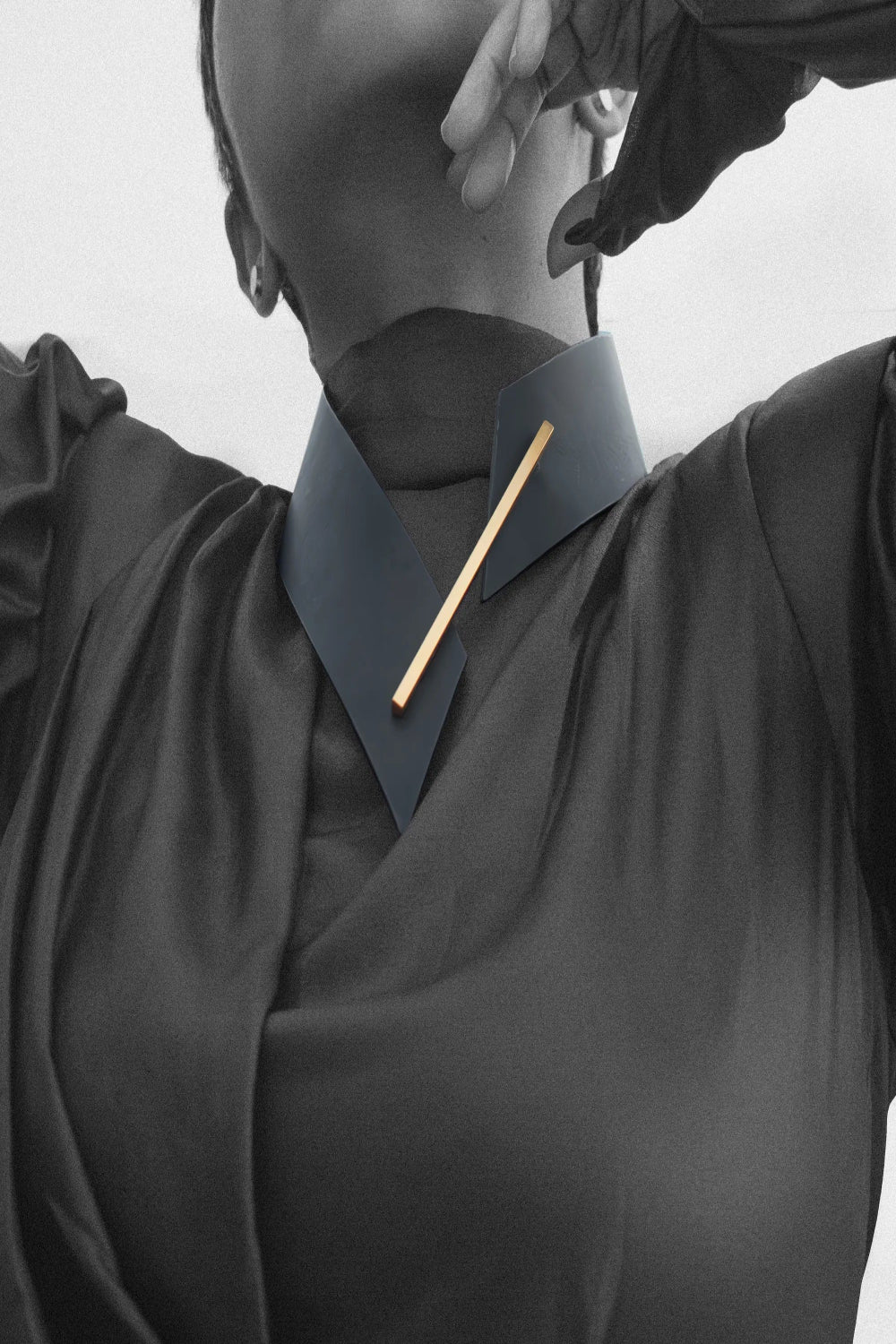 Kane- Leather & Brass Choker