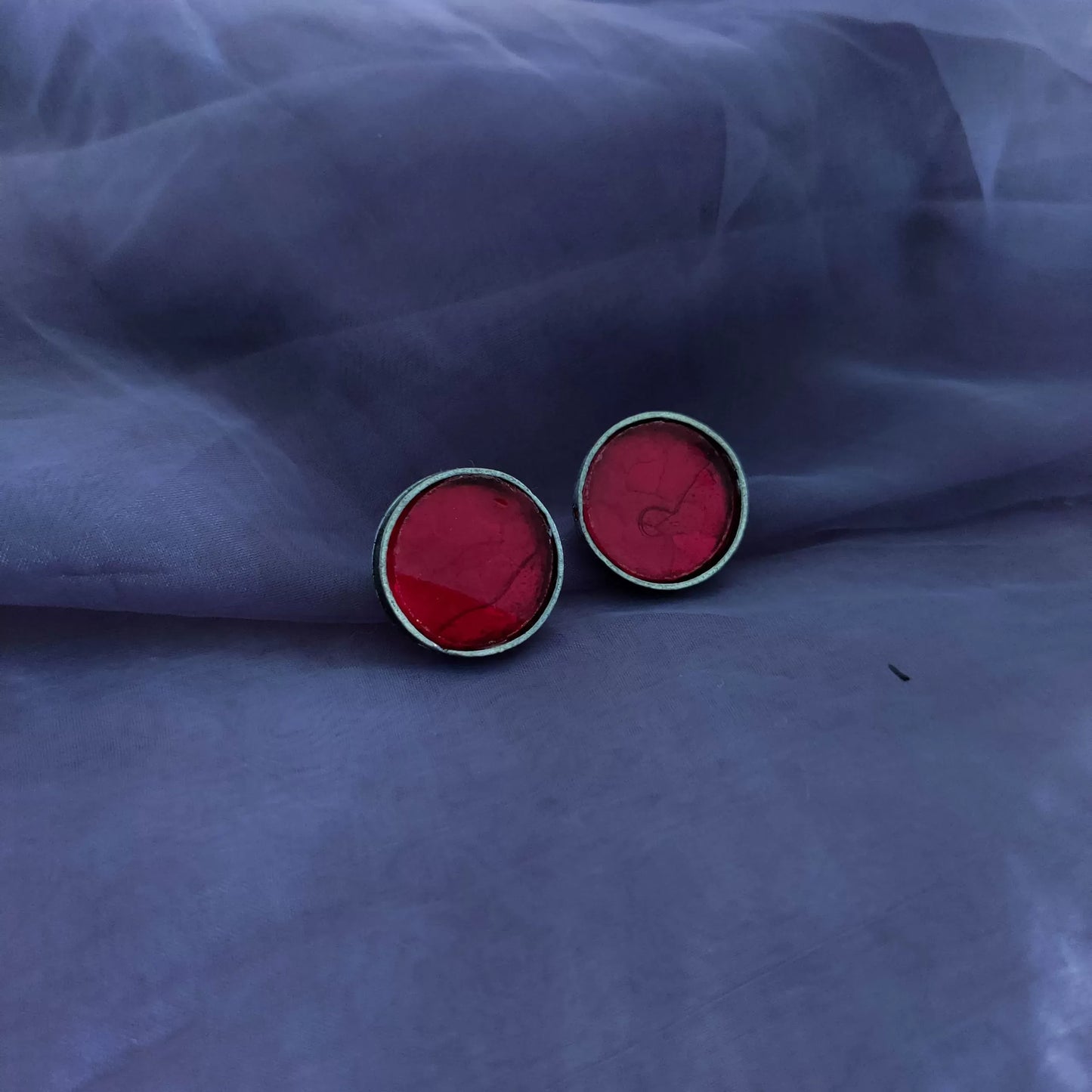 Glass Circle Studs