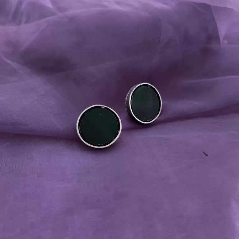 Glass Circle Studs