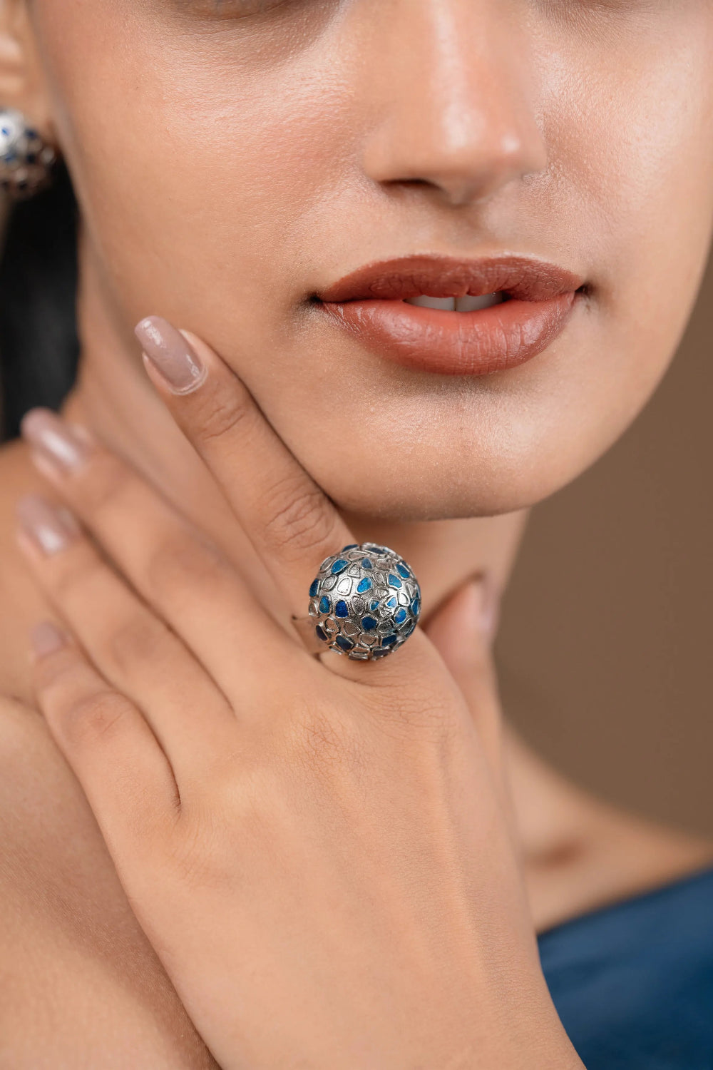 Leela Layered Combo of 4- Necklace, Bracelet, Earring & Ring