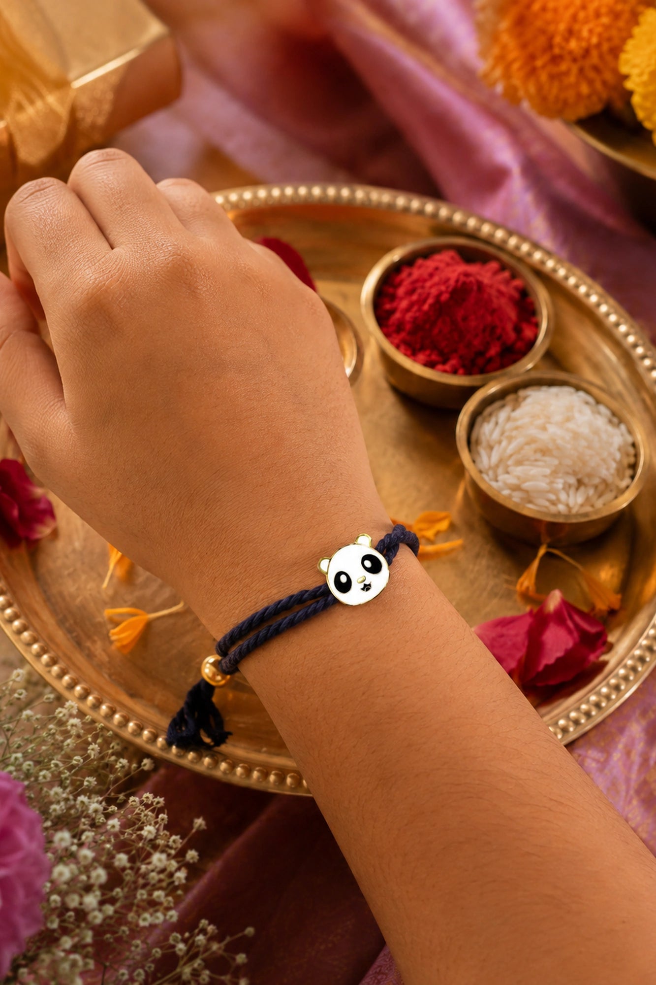 Dori, Dua & Mithaas- Rakhi Hamper of 4