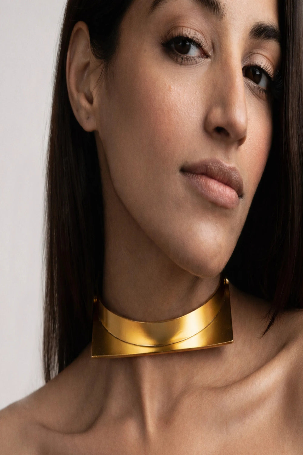 Quadrune- Geometric Open Form Choker