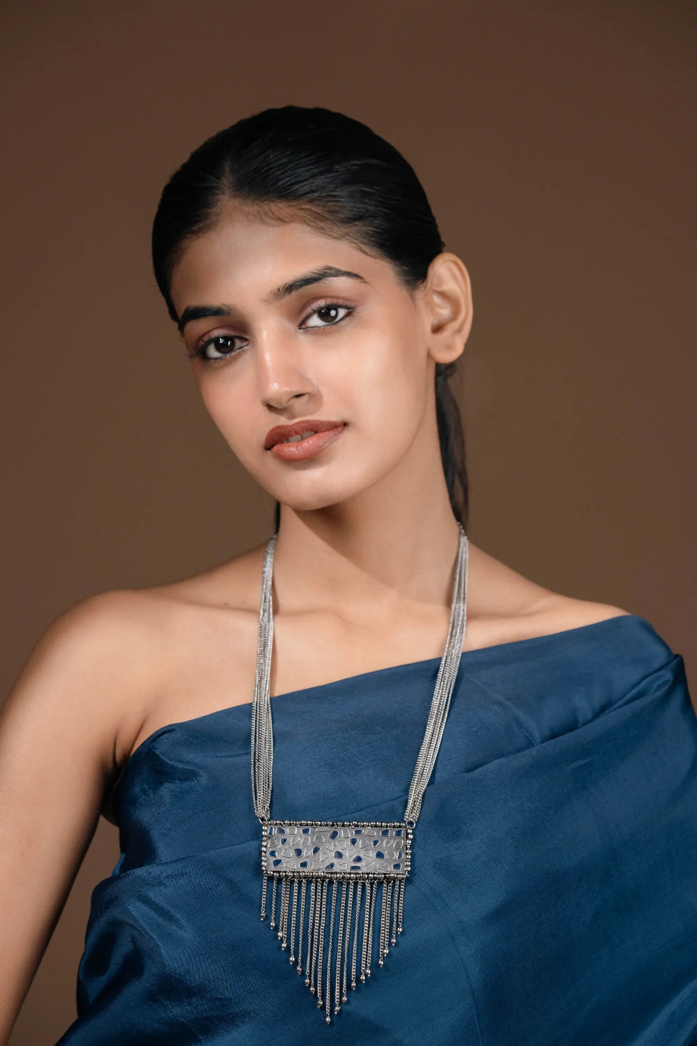 Raas Long Necklace – Combo of 3 Necklace, Hath phool and Studs